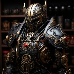 Futuristic Technology Integrated Armor Suit Illustration