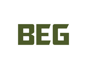 BEG Logo design vector template. BEG Logo design.