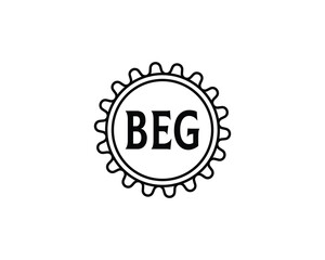 BEG Logo design vector template. BEG Logo design.