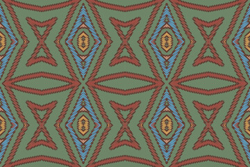 Ethnic motif baroque flower damask pattern. Damask pattern. Ikat geometric folklore ornament. Tribal ethnic vector texture. Seamless striped