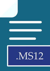 Fototapeta premium MS12 File format icon fill inside