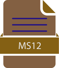 MS12 File icon Black color amd lines