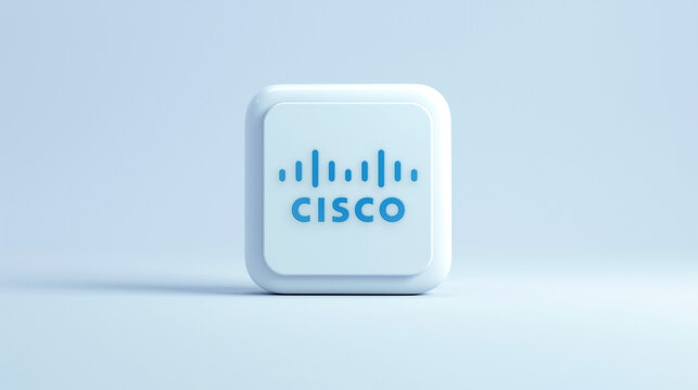 Cisco app 3d icon on a pale blue background