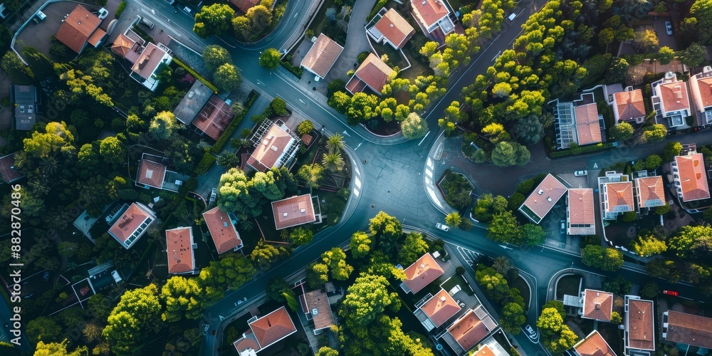 Poster Aerial view from drone