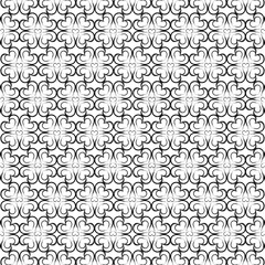 Flower  ethnic seamless pattern black color