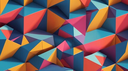 Obraz premium Abstract image of multicolored geometric shapes.