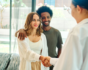 couple house property agent home real estate business buying investment apartment agreement deal client buyer new loan handshake shaking meeting agreement hand signing contract