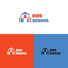 ABC kids school logo design