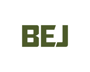 BEJ logo design vector template. BEJ logo design.
