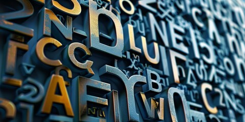 typography and alphabet background