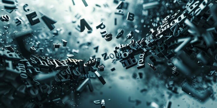 typography and alphabet background