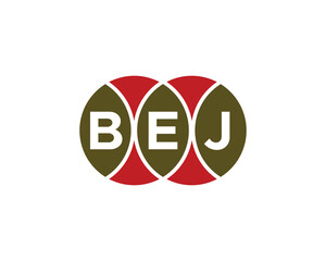 BEJ logo design vector template. BEJ logo design.