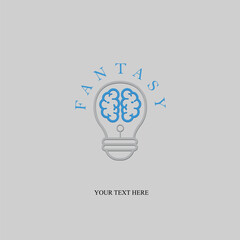Creative idea icon in one line. Brain in light bulb vector illustration. Thin sign of innovation, solutions, education logo