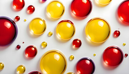 Satisfyingly vibrant colorful liquid Bubbles