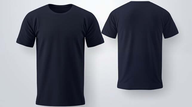 Navy blue t shirt template hot sale
