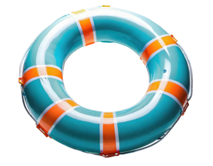Colorful swim ring (transparent background) PNG with alpha channel. summer and swimming themes. カラフルな浮き輪 (背景透過)アルファチャンネル付PNG 夏と水泳のテーマ
