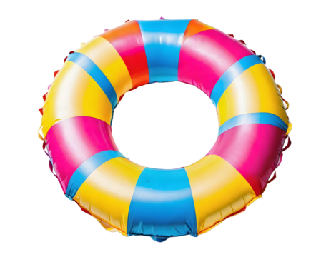 Colorful swim ring (transparent background) PNG with alpha channel. summer and swimming themes. カラフルな浮き輪 (背景透過)アルファチャンネル付PNG 夏と水泳のテーマ