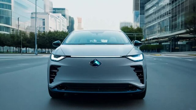 automobile in autonomous mode clever or electric vehicle