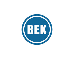 BEK logo design vector template. BEK logo design.