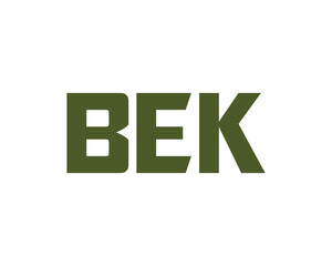 BEK logo design vector template. BEK logo design.