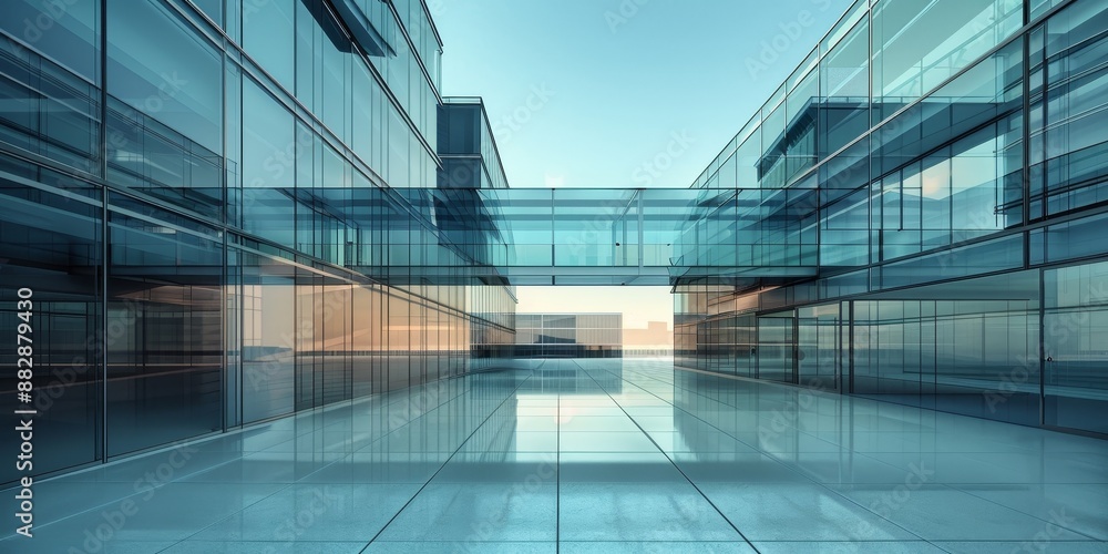 Wall mural glass minmalistic architectural forms