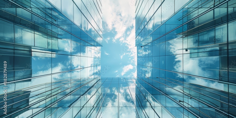 Wall mural glass minmalistic architectural forms