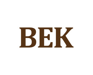 BEK logo design vector template. BEK logo design.