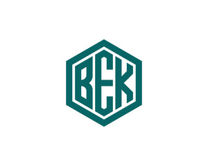 BEK logo design vector template. BEK logo design.