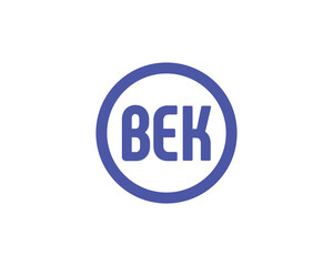 BEK logo design vector template. BEK logo design.