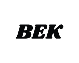BEK logo design vector template. BEK logo design.