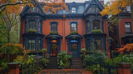 Fototapeta premium Victorian Architecture in Autumn