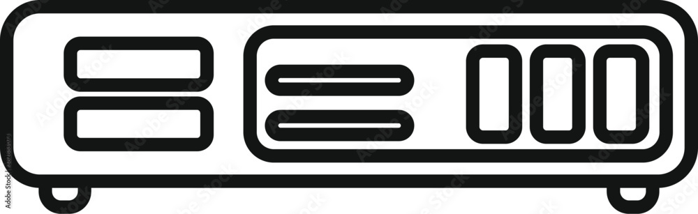 Aufkleber simple design icon of a modern video projector standing on a table