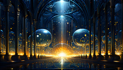 Obraz premium Satisfyingly metallic rainbow balls