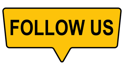 Follow Us Banner Template Design. Vector Illustration.