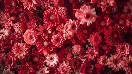 many red flowers