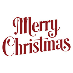 merry christmas typography with white background