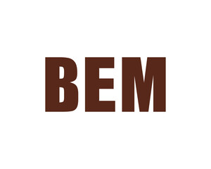 BEM logo design vector template. BEM logo design.