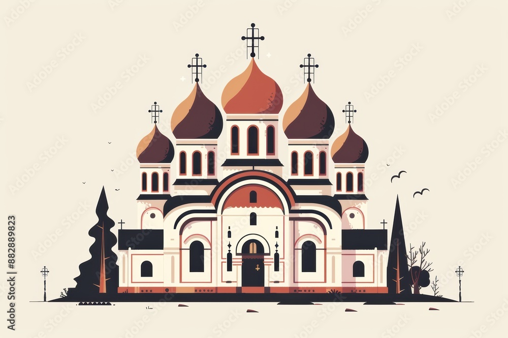 Wall mural Christianity faith concept, rich traditions, icons, and spiritual depth.