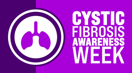 Cystic Fibrosis Awareness Week is observed every year in August. Holiday concept. Template for background, banner, card, poster, placard, design template with unique shapes with standard color.