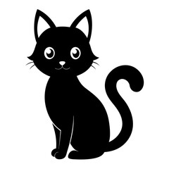 black cat cartoon