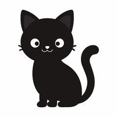 black cat with a bow