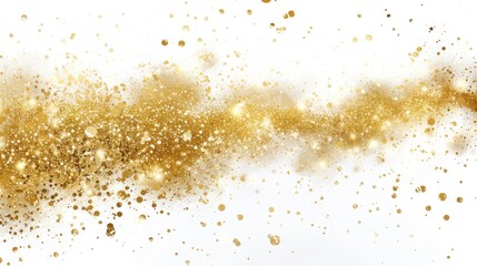Pile of Golden Glitter Particles