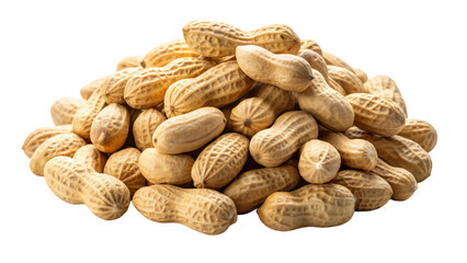 Fototapeta premium This image shows peanuts on a white background