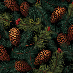 Fototapeta premium Pine cones. Christmas time.