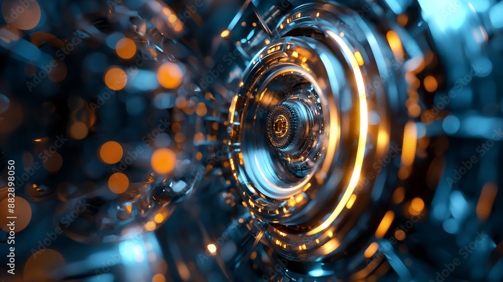 Poster futuristic 3d render abstract design and modern technology background
