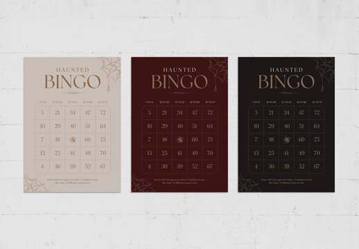 Halloween Bingo Card Templates