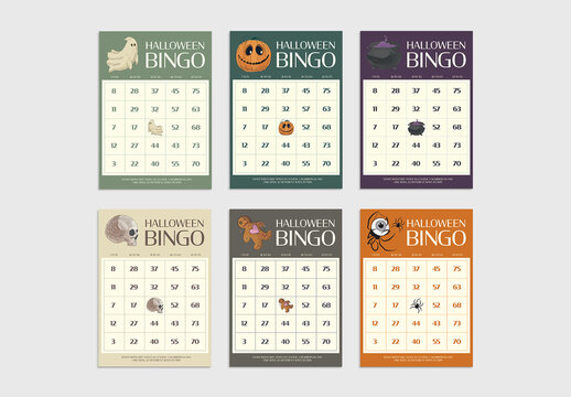 Halloween Bingo Cards Template
