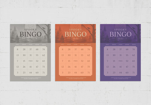 Halloween Bingo Card Template