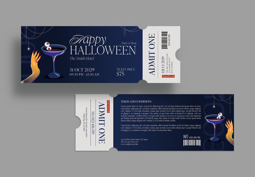 Halloween Ticket Template