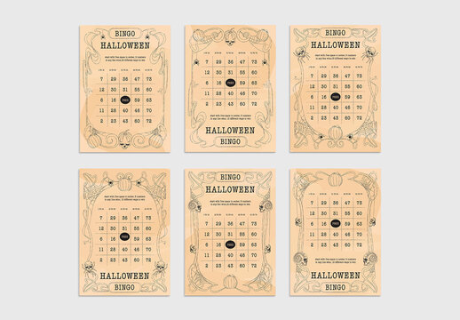 Halloween Bingo Card Template